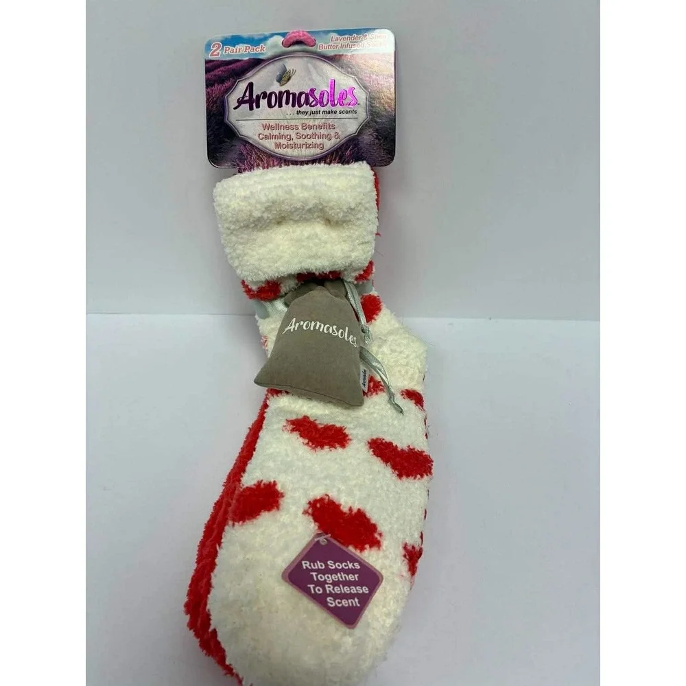 Aromasoles Women's Wellness Slipper Socks-Infused Lavender and Shea Butter 2 PR